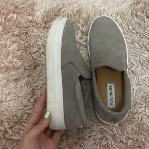 Steve Madden Suede Slip On Sneakers